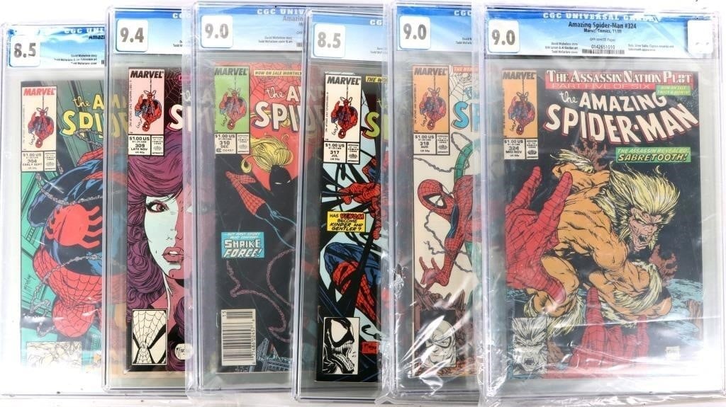AMAZING SPIDER MAN LATE 80'S LOT OF 6 CGC GRADED (1 of 4)