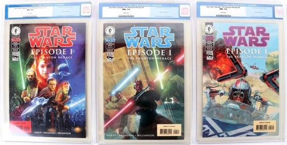STAR WARS EP I PHANTOM MENACE # 1, 2, & 4 CGC