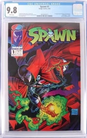 SPAWN # 1 CGC GRADED 9.8 NM+ TODD MCFARLANE IMAGE