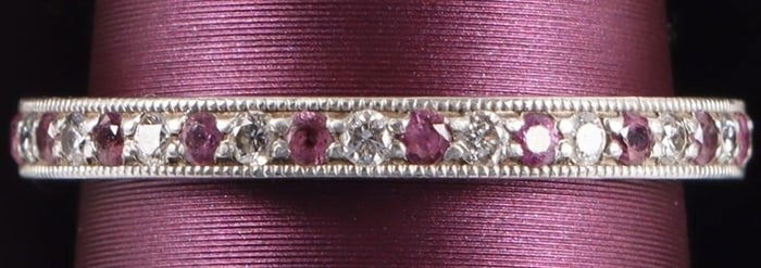 TIFFANY & CO PLATINUM RUBY DIAMOND LADIES RING