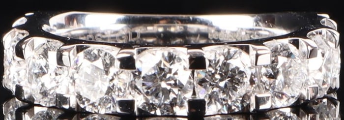 3.0CTW VVS1 LAB DIAMOND 14K WHITE GOLD LADIES RING