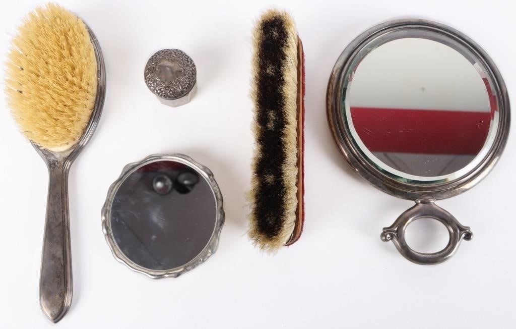 STERLING & PLATED SILVER VINTAGE VANITY PIECES (1 of 11)