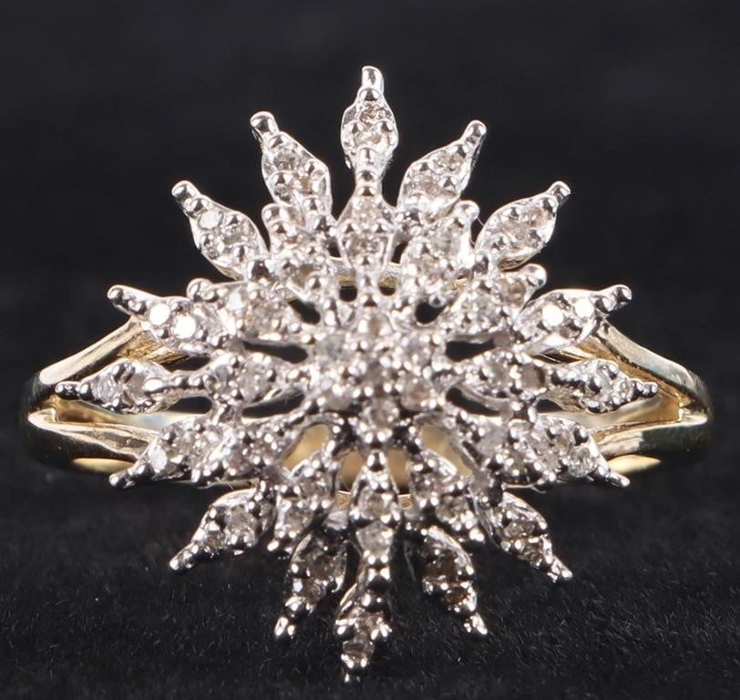 0.51CTW DIAMOND 10K YELLOW GOLD RING (1 of 4)