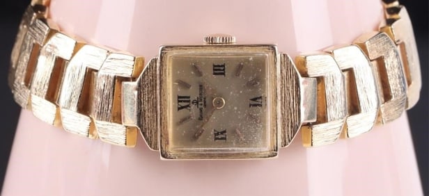 14K YELLOW GOLD BAUME & MERCIER WRISTWATCH 17 JWLS