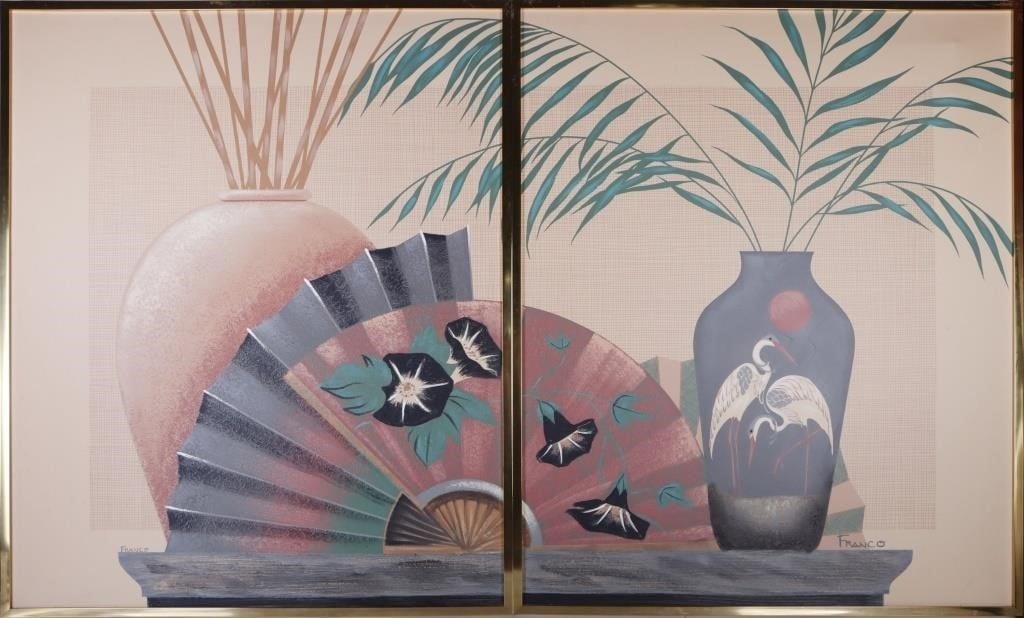 MCM FRANCO LARGE CANVAS ORIGINAL OIL PAINTINGS (1 of 5)