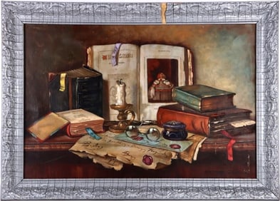 ORIGINAL J CZENE APATFALVI STILL LIFE OIL PAINTING