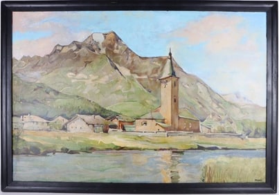 NICOLAS MARKOVITCH ORIGINAL LANDSCAPE OIL FRAMED