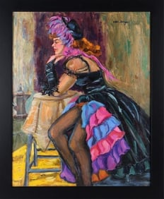 KEES VAN DONGEN OIL PORTRAIT OF A DANCER AFTER