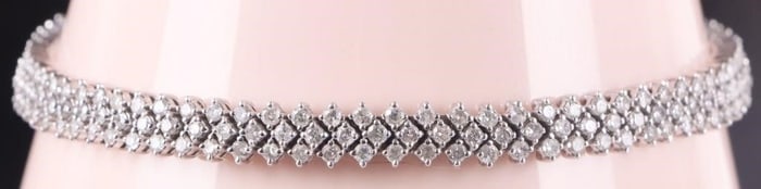 10K WHITE GOLD DIAMOND LADIES BRACELET
