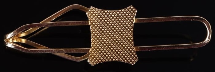 14K YELLOW GOLD LADIES CLIP-ON BROOCH 3.75 GRAMS