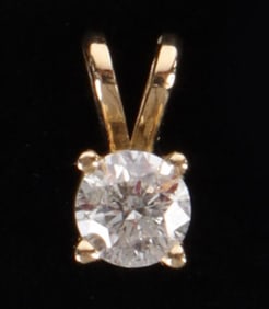 14K YELLOW GOLD ~0.35CT. DIAMOND PENDANT