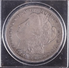 1891 CC MORGAN 90% SILVER DOLLAR ~XF CONDITION
