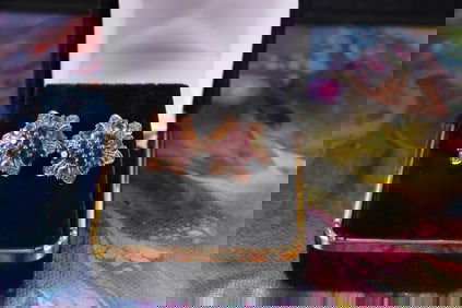 14K YELLOW GOLD LADIES EARRINGS DIAS TOPAZ PERIDOT