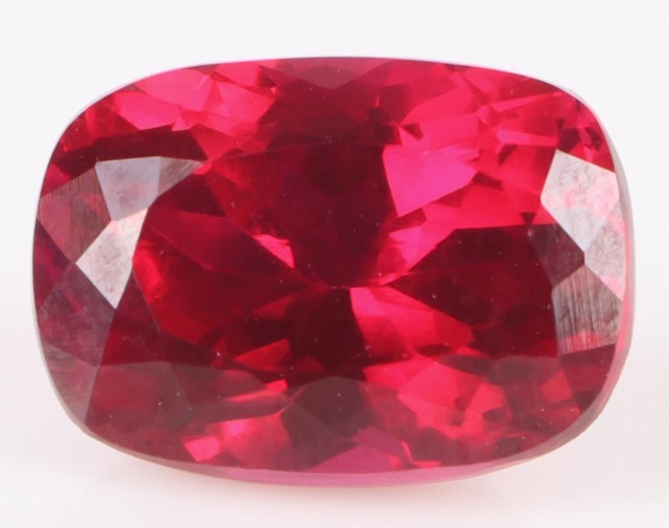 10.85CT RED CUSHION-CUT RUBY LOOSE GEMSTONE (1 of 2)