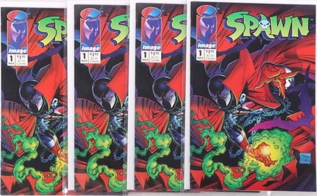 SPAWN #1 NM+ READY TO GRADE LOT OF 4