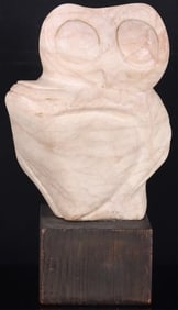 ABSTRACT OWL ALABASTER STATUE RALPH N HURST