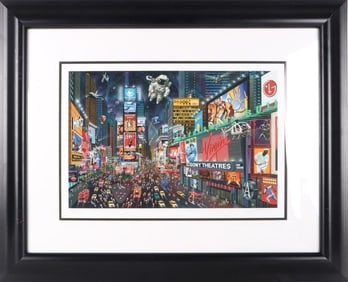 ALEXANDER CHEN 'TIMES SQUARE NYC' SERIGRAPH SIGNED