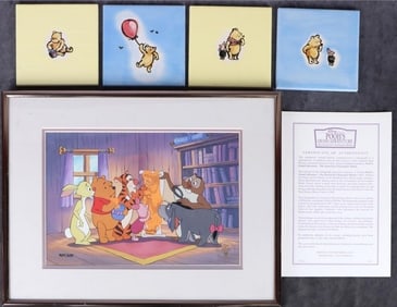 'POOH'S GRAND ADVENTURE' LITHOGRAPH & TILES