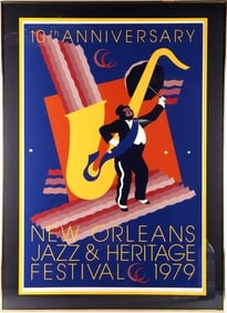 1979 NEW ORLEANS JAZZ & HERITAGE FEST LMTD POSTER