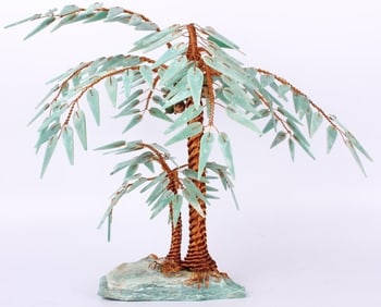 BRAIDED COPPER & AMAZONITE HANDCRAFTED TREE