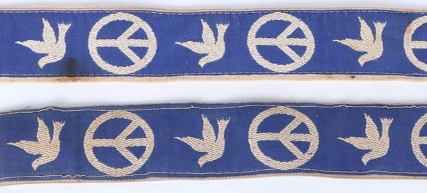 VINTAGE ACE GUITAR STRAPS DOVE PEACE SIGN BLUE (2)