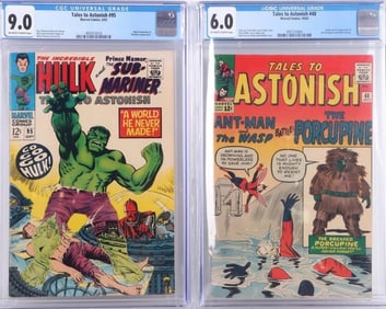 TALES TO ASTONISH #48 & #95 CGC 6.0 & 9.0 KEY