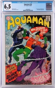 AQUAMAN #35 1ST APP BLACK MANTA CGC 6.5 DC COMICS