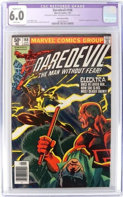 DAREDEVIL #168 CGC 6.0 1ST APPEARANCE ELEKTRA (1 of 4)