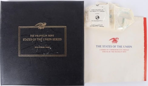 50 STATES OF THE UNION STERLING SILVER MEDAL SET