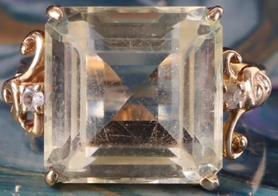 6CT SPINEL 14K YELLOW GOLD LADIES RING