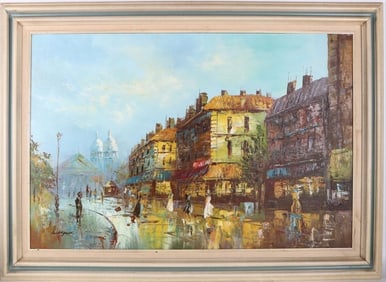 IMPRESSIONIST PAINTING FRENCH STREET WANGNER (?)