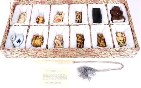JAPANESE HAND-CARVED NETSUKE COLLECTION & MORE