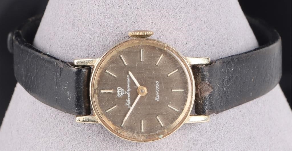 14K JULES JURGENSEN LADIES SELF WINDING WATCH (1 of 4)
