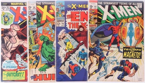 MARVEL UNCANNY X-MEN ISSUE # 46, 63, 66, 81 LOT
