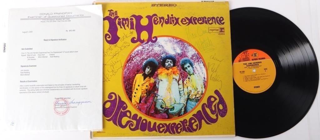 SIGNED JIMI HENDRIX ARE YOU EXPERIENCED W/ COA (1 of 6)