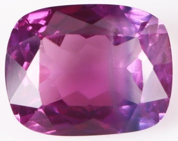 27.5CT RECTANGLE CUSHION FACETED BICOLOR SAPPHIRE