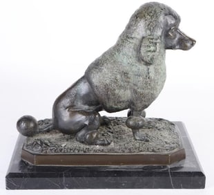 JIM DAVIDSON 35LB BRONZE POODLE STATUE