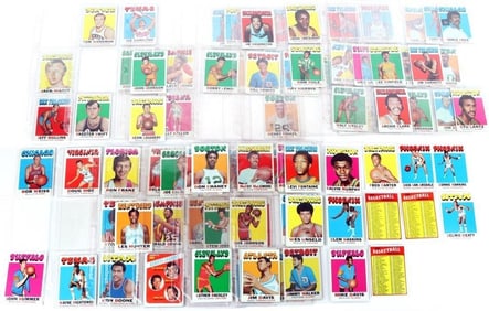 1971-72 PARTIAL COMPLETED TOPPS BASKETBALL CARDS