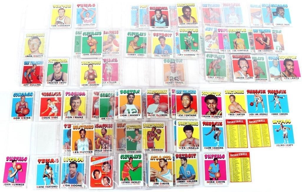 1971-72 PARTIAL COMPLETED TOPPS BASKETBALL CARDS (1 of 6)