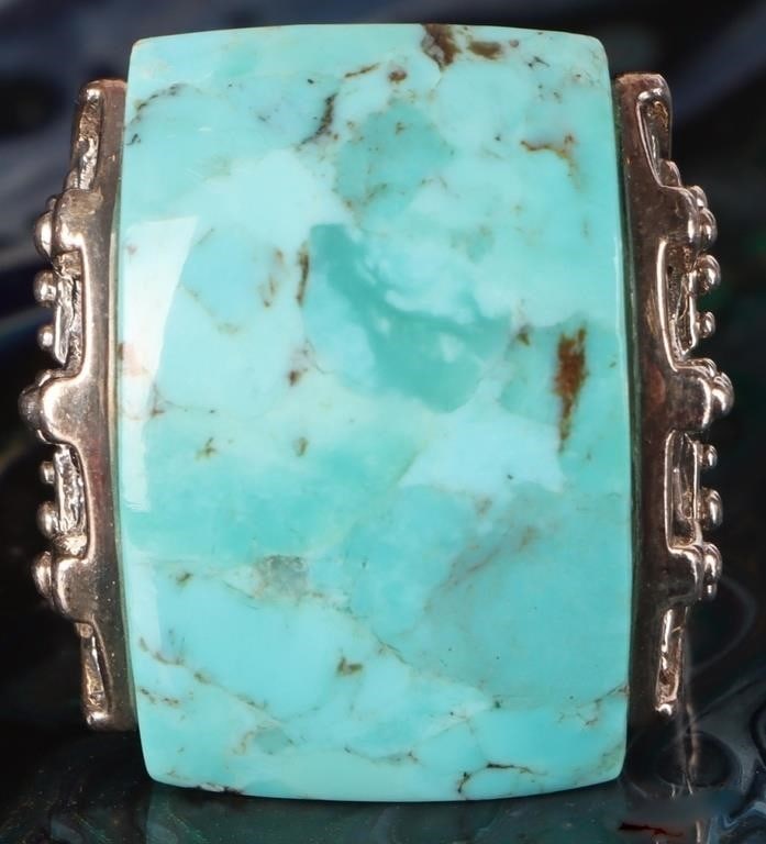 BARSE SW STERLING SILVER LADIES RING W/ TURQUOISE (1 of 4)