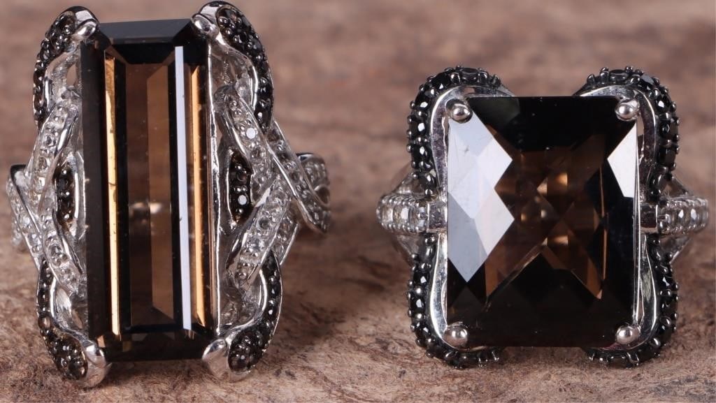 STERLING SILVER LADIES RINGS W/ SPINEL & CZ (2) (1 of 6)