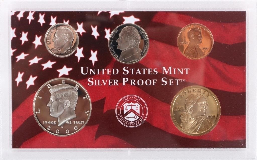 FINE SILVER ASSORTED U.S. PROOF COIN SETS - (3) - 5
