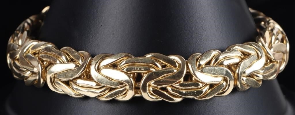 14K YELLOW GOLD BYZANTINE LINK UNISEX BRACELET: 14K yellow gold Byzantine Link unisex bracelet.Weight: 25.16 GramsSize: 8.00"Condition: Little to no wear, see images for details.