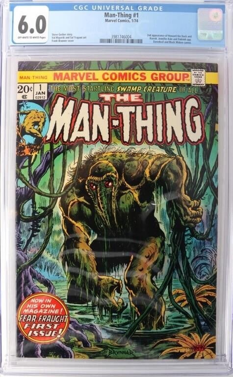 MAN-THING #1 1974 MARVEL COMICS CGC 6.0 (1 of 4)