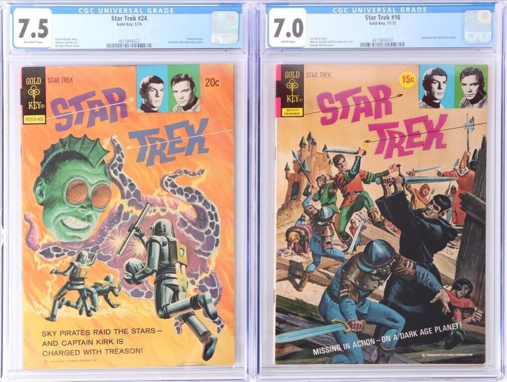 STAR TREK GOLD KEY #16 (CGC 7.0) & 24 (CGC 7.5) (1 of 5)
