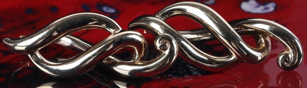 14K YELLOW GOLD CARLA HOLLOW TWISTED HOOP EARRINGS: 14K yellow gold Carla hollow twisted hoop earrings.Weight: 9.36 GramsSize: 2.00"Condition: Little wear, see images for details.