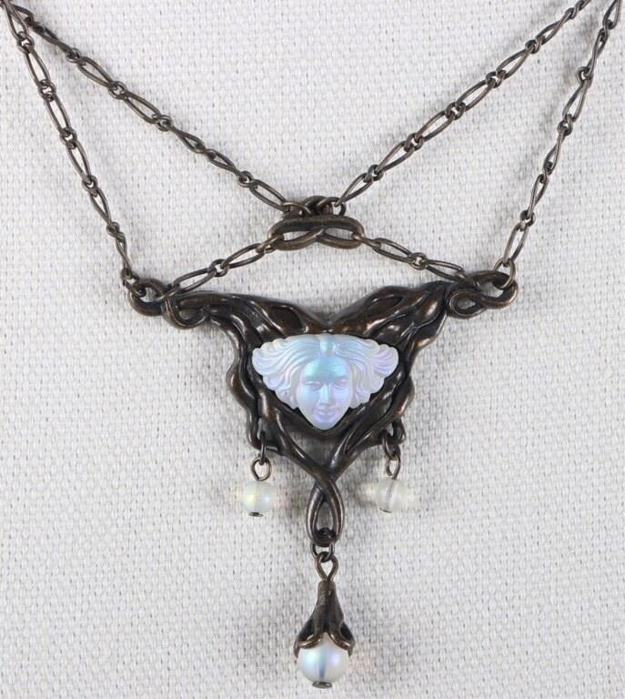 STERLING SILVER MID-CENTURY GOTHIC NECKLACE (1 of 3)