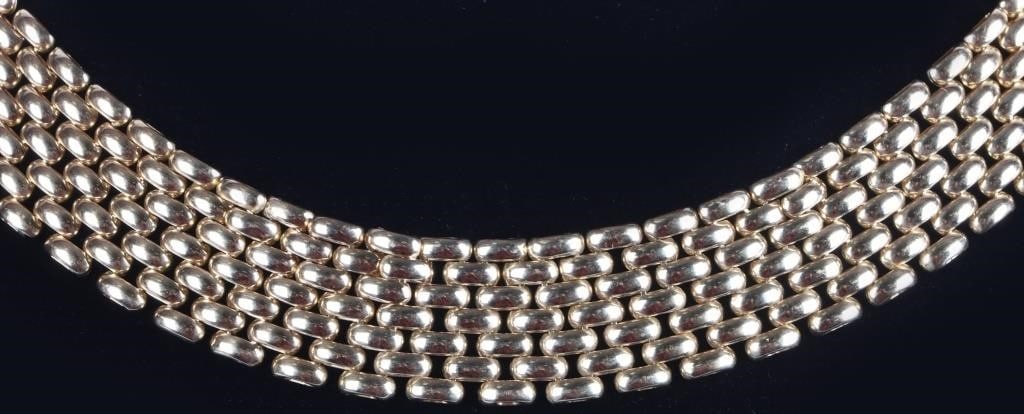 14K YELLOW GOLD ITALIAN PANTHER LINK NECKLACE: 14K yellow gold Italian panther link ladies necklace.Weight: 59.42 GramsSize: 17.00"Condition: Little to no wear, see images for details.