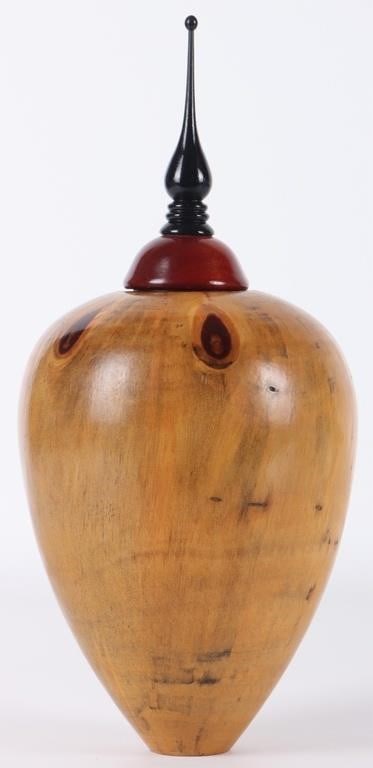 JOHN PENROD NORFOLK ISLAND PINE WOOD TURNED VASE (1 of 6)