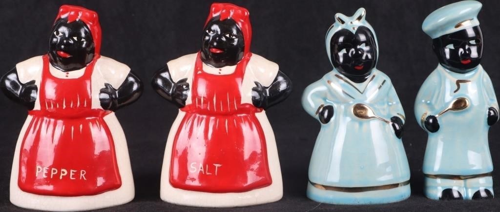 VINTAGE AUNT JEMIMA SALT & PEPPER SHAKERS LOT OF 4 (1 of 7)